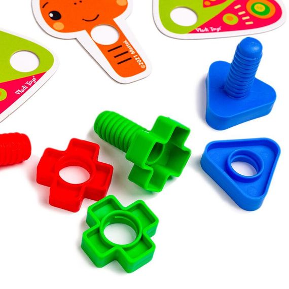Игра-конструктор Vladi Toys Fisher Price Maxi болтики VT2905-23 21 предмет | Зображення 3