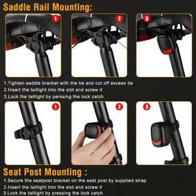 Легкий стоп-сигнал для велосипеда A5P-LED, Велоліхтар на багажник, Мигалка для велосипеда на батарейках DV-96
