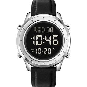 Годинник S2kmei 1864LSIBK Silver-Black Leather