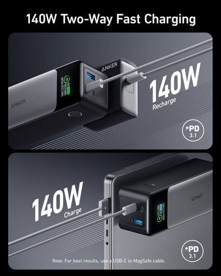 Портативний зарядний пристрій Anker PowerCore 737 GaNPrime 24000 mAh Black | Зображення 1