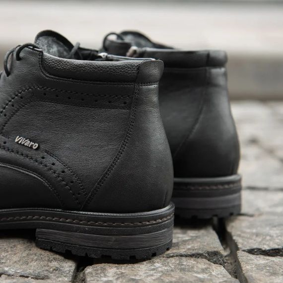 Чорні зимові черевики зі шнурівкою та замком 41 розмір | Зображення 3