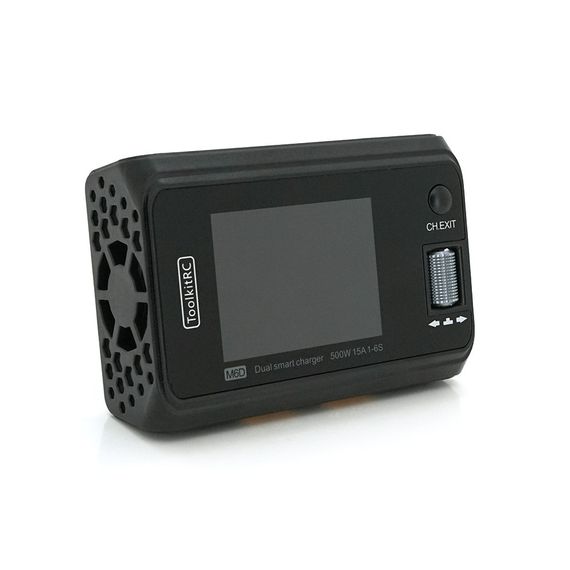 Зарядний пристрій ToolkitRC M6D, 2 канали, 500Вт, тип АКБ LiPo, LiHv, Li-ion, NiMh, LiFe, Pb, USB, роз'єм XT60, вхід 7-28В, вага
