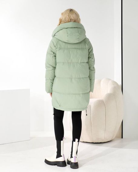 Пуховик люкс якості світло зелений зимовий | Зображення 1