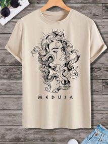 Футболка женская с принтом повседневная S Бежевая