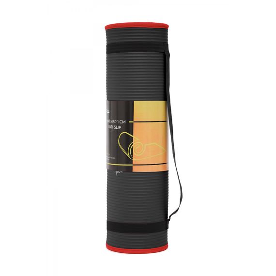 Килимок спортивний Cornix NBR 183 x 61 x 1 см для йоги та фітнесу XR-0094 Black/Red | Зображення 1