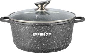 Каструля гранітне покриття Empire EM-7342 Грей з кришкою 4 л сірий