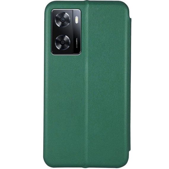 Шкіряний чохол (книжка) Classy для Oppo A57s/A77s Слот для візитки, Зелений | Зображення 1