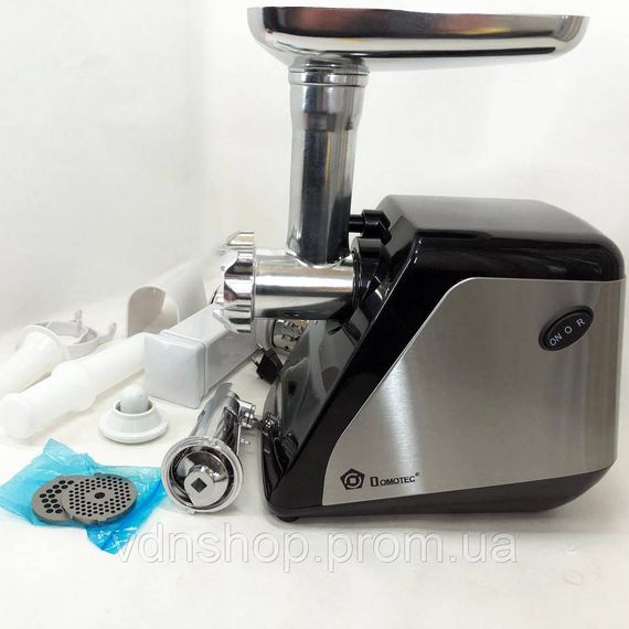 Домашняя электромясорубка DOMOTEC, Бытовая мясорубка для фарша, Мясорубка реверс насадки JN-38 | Зображення 1