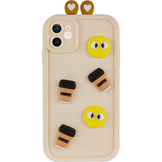 Чехол TPU Toys Case with Ears для Apple iPhone 12 (6.1") Sand | Зображення 1