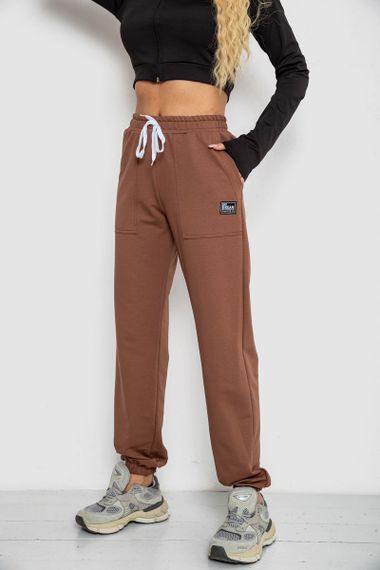 Спортивні штани жіночі, колір темно-бежевий, 247R4670 | Зображення 2