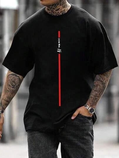 Футболка чоловіча з принтом повсякденна L Чорний