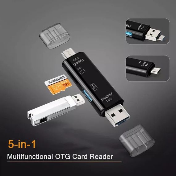 Кардридер Micro-USB Android Tupe-C Sd card Slot | Зображення 3