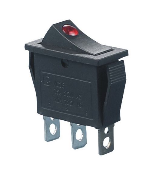 Перемикач KCD3-101EN R/B 220V 1 червона клавіша з підсвічуванням Ny95500834