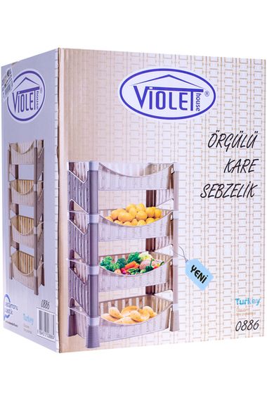 Етажерка 4-ярусна VIOLET HOUSE 0886 В'язання CAPPUCHINO (0886 Вязание CAPPUCHINO) | Зображення 2