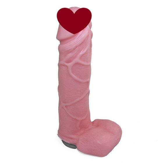 Крафтовое мыло-член с присоской Чистий Кайф Pink size L, натуральное sexstyle