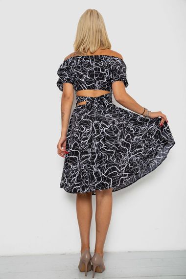 Платье софт с принтом, цвет черный, 230R1010-5 | Зображення 3