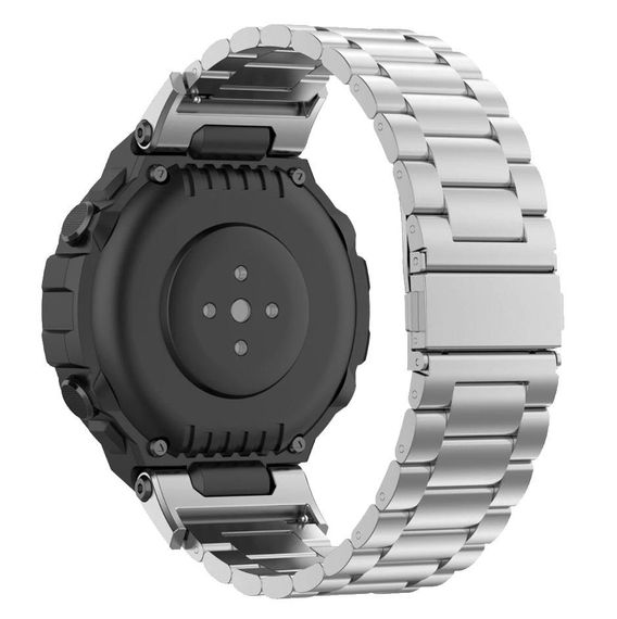 Металлический ремешок Primolux для смарт-часов Xiaomi Amazfit T-Rex (A1918 / A1919) / T-Rex Pro - Silver | Зображення 1
