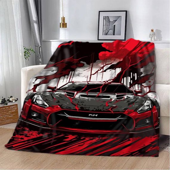 Плед 3D Nissan GTR швидкість та адреналін 12024 135х160 см