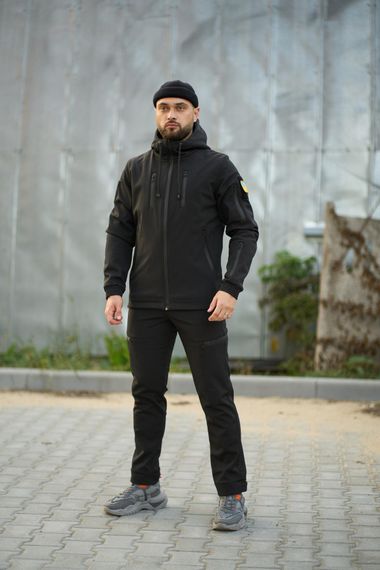 Костюм чоловічий "Reef" чорний з шевроном