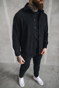 Костюм плюш Пуговица чёрный XXL