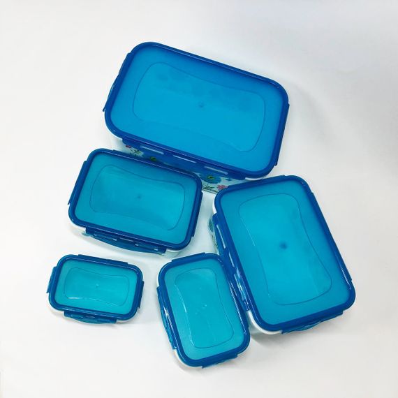 Набір контейнерів UNIQUE UN-1514 5шт. Колір: блакитний LO-89 | Зображення 3