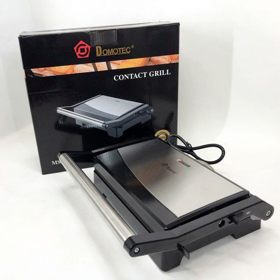 Настільний гриль електричний-притискний Domotec MS-7708 | Сендвічниця мультипекар | FC-207 Домашній гриль | Зображення 2
