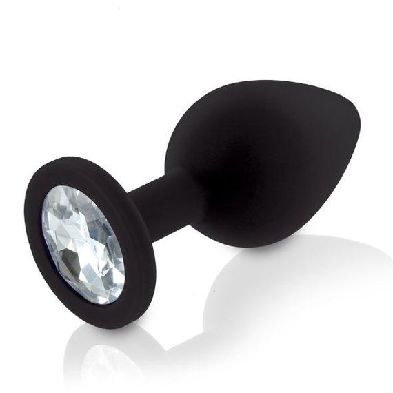 Набор анальных пробок с кристаллом Rianne S: Booty Plug Set Black, диаметр 2,7см, 3,5см, 4,1см Sex Aura | Зображення 6