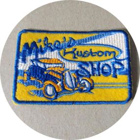 Нашивка на одежду (термо) Mike`D Kustom Shop 86*59 мм Жовтий