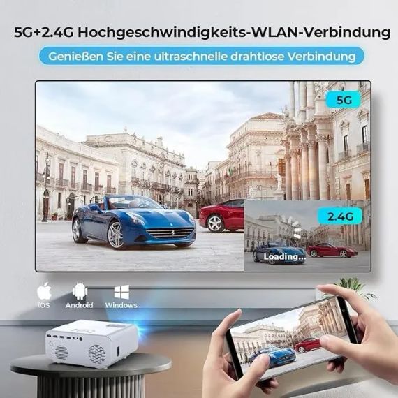 Проєктор Giaomar ‎C12 Full HD Wi-Fi Bluetooth | Зображення 4