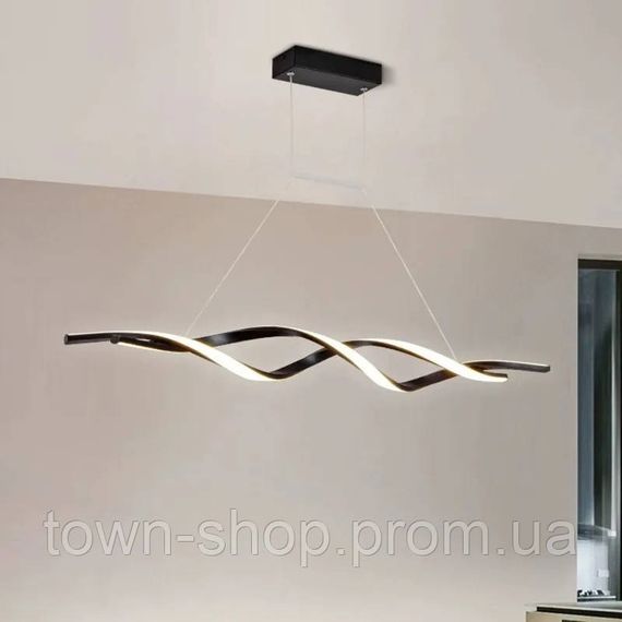 Люстра потолочная LED H20L-1200-bk-k Черный 25-100х14х120 см. | Зображення 2