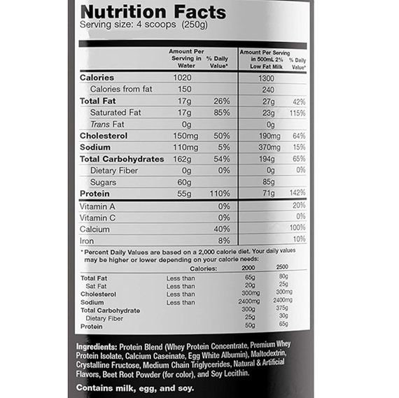 Гейнер Ultimate Nutrition Muscle Juice 2544 6000 g /24 servings/ Strawberry | Зображення 1