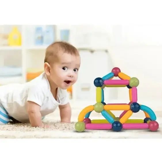 Магнітний конструктор 26 паличок, 10 кульків SKY Magnetic Sticks, кольоровий | Зображення 5