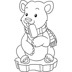 Роспись по холсту "Белый мишка" 15117-AC 25х30 см