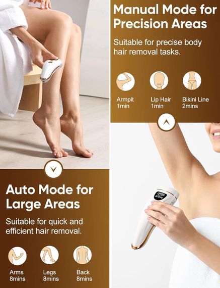 Эпилятор IPL Hair Removal DYM-022 с охлаждением, лазерная эпиляция, фотоэпиляция для тела, удаление волос | Зображення 3