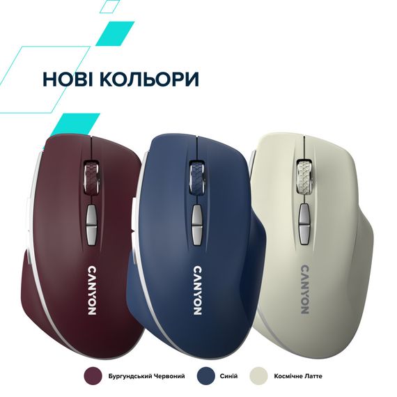 Мишка Canyon MW-21 Wireless Blue LED Cosmic Latte (CNS-CMSW21CL) | Зображення 6