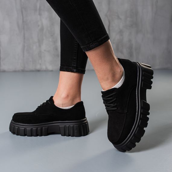 Броги женские Fashion Danzig 3772 36 размер 235 см Черный | Зображення 4