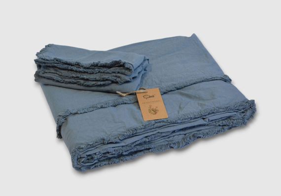Постільна білизна Sikel Stonewashed Soho Firfirli 200 х 220 см Mavi | Зображення 1