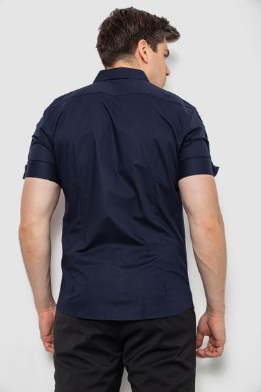 Рубашка мужская однотонная, цвет темно-синий, 214R2553 | Зображення 3