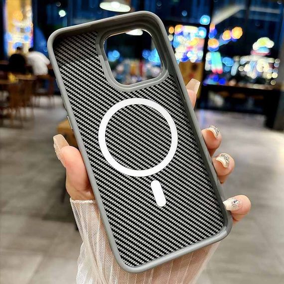 Чохол TPU+PC Carbon with MagSafe для Apple iPhone 14 Pro Max (6.7") | Зображення 3