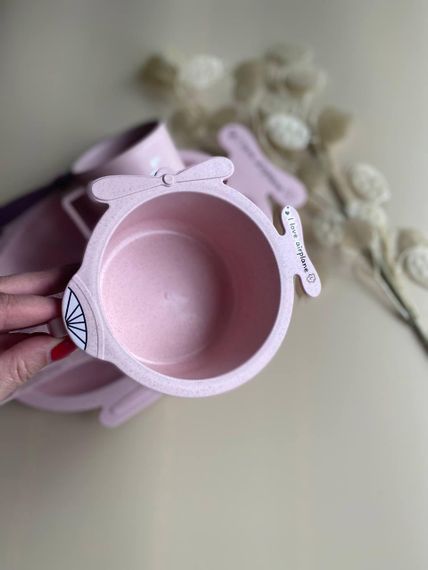 Дитячий набір для прикорму Літак рожевий | Зображення 4