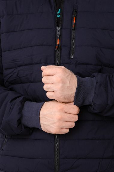 Стьобана демісезонна чоловіча куртка стьобана (плюс сайз) Носи своє 58 Темно-синій (p-18179-215021) | Зображення 4