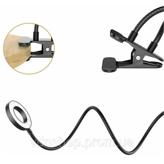 Лампочка Лед кільце, Кільце для селфі, Світлодіодне для телефону Кільцева лампа тик струму FI-80 | Зображення 5