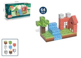 Конструктор My World Магнітні блоки 2.3 см , 64 елементи