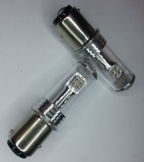 Светодиодная автолампа 1157  P21/5W  BAY15d, 40W RED (370Lm) CREE XBD X*8PCS  OEM Beam angle design | Зображення 2