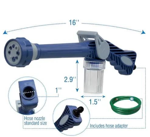 Водомет для мойки авто, поливa растений, распылитель EZ JET Water Cannon | Зображення 5