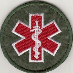 Шеврон медичний Зелений