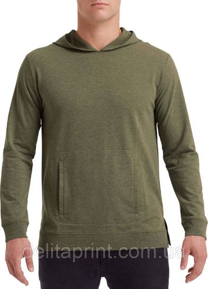 Худі Anvil Light Terry Зеленый Меланж 2XL