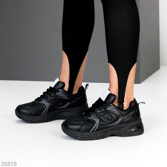 Повсякденні модельні чорні зимові кросівки доступна ціна | Зображення 8
