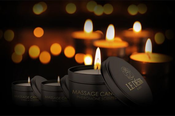 Масажна свічка - Le Desir Erotic Massage Candle Rose Scented, 100 г | Зображення 1