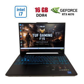 Ігровий ноутбук Б-клас Asus TUF Gaming F15 FX507ZI / 15.6" (1920x1080) IPS / Intel Core i7-12700H (14 (20) ядер по 3.5 - 4.7 GHz) / 16 GB DDR4 / 512 GB SSD NVMe / nVidia GeForce RTX 4070, 8 GB GDDR6, 128-bit / WebCam б/в
